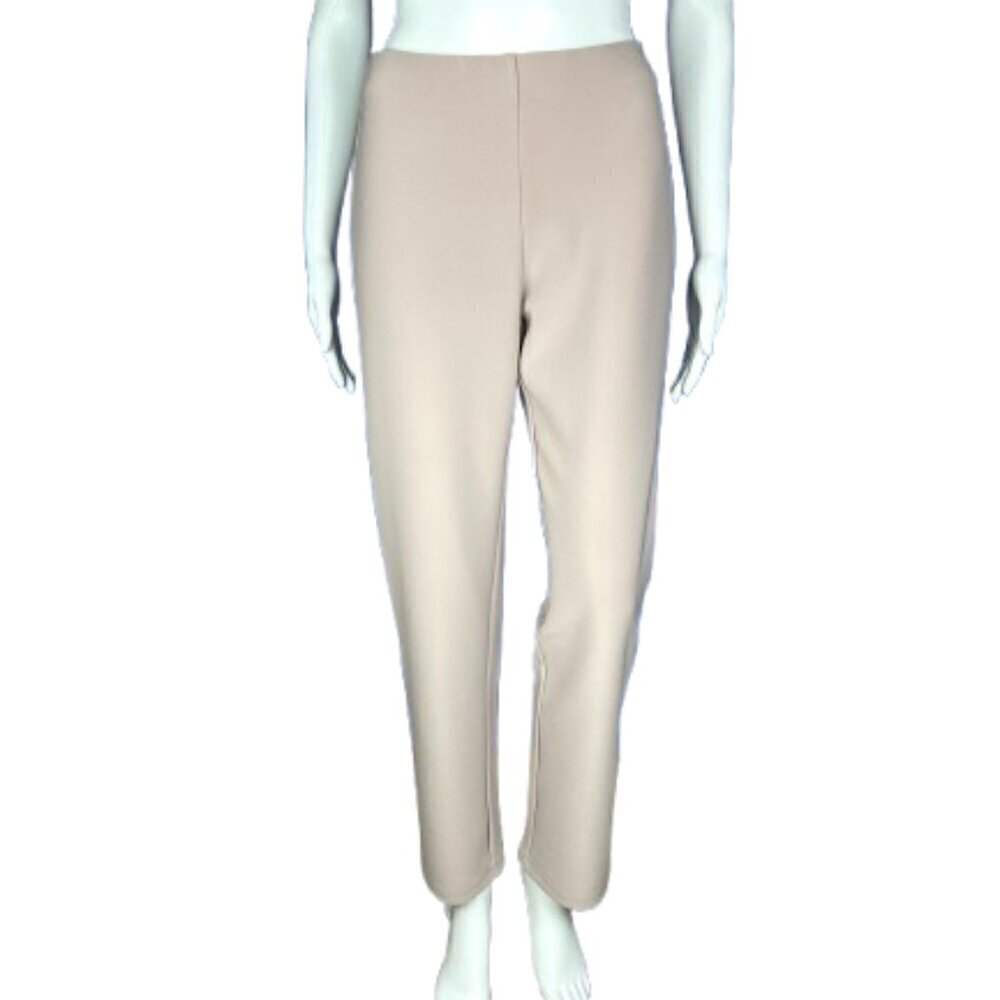 T Tahari Pull On Office Work Pants Size 4 Blush Dune Shadow Elastic Waist NWOT